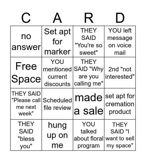 When the Stars align - it puts bucks in your pocket Bingo Card