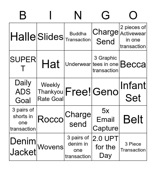Scottsdale's Bingo Craze Bingo Card