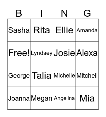 Family Trees! Bingo Card