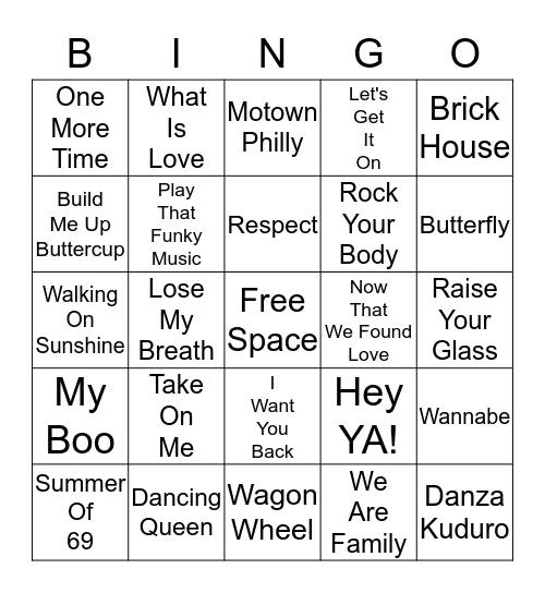 Classics Card 2 Bingo Card