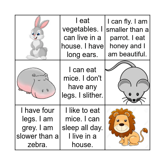 Who Am I? Bingo Card