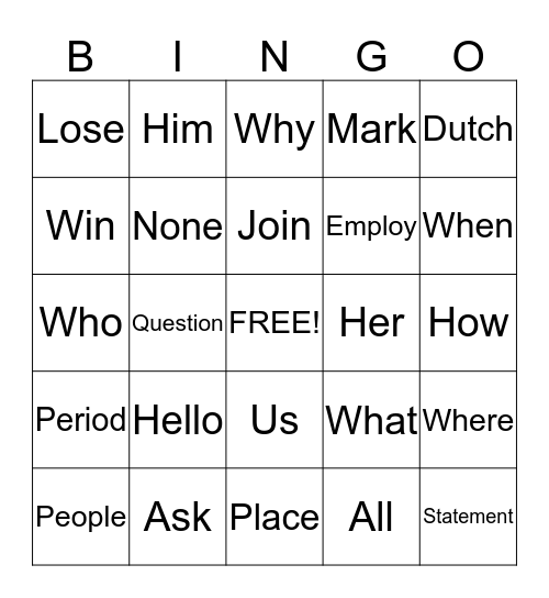 Random Bingo Card