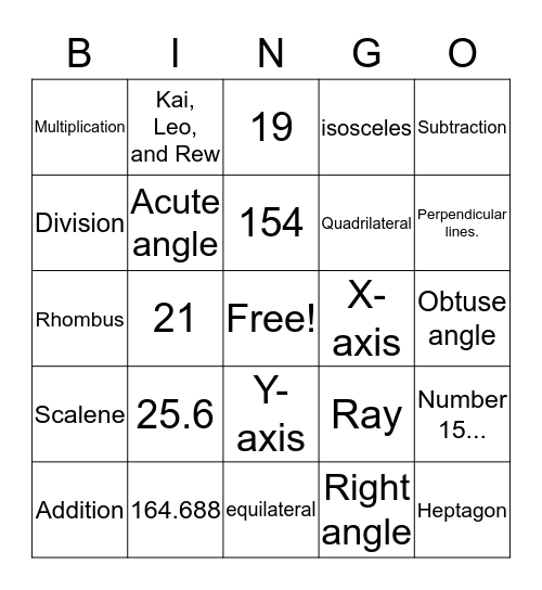 bingo Card