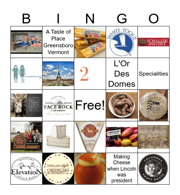 Food Show Bingo Card