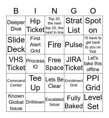 PNM 2018 Highlight Reel Bingo Card