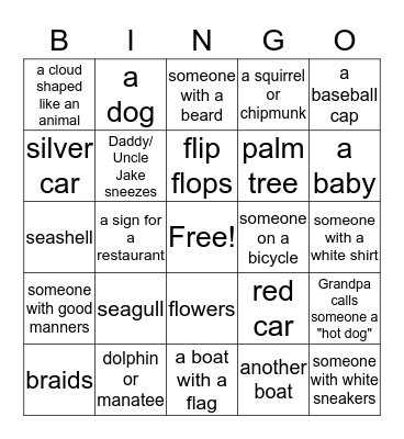 sarasota bingo Card