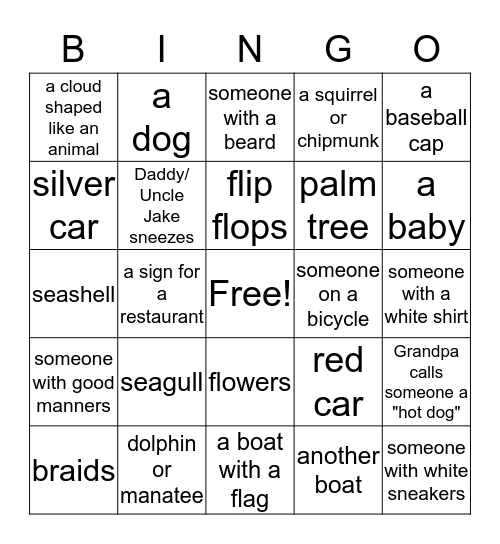 sarasota bingo Card