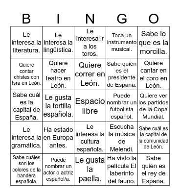Rompehielos Leonés Bingo Card