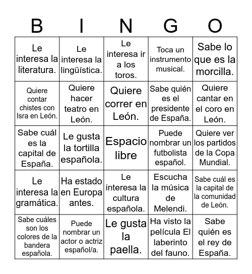 Rompehielos Leonés Bingo Card