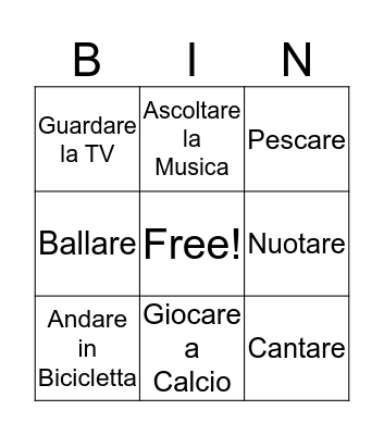 I Passatempi  Bingo Card