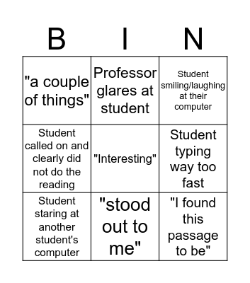 BINGO Card