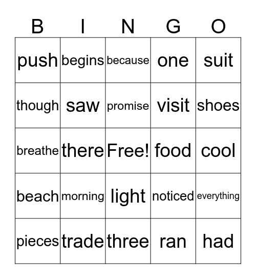 BINGO Card