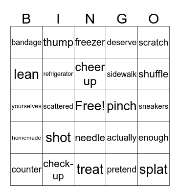 The Scream/The Hot Day Bingo Card