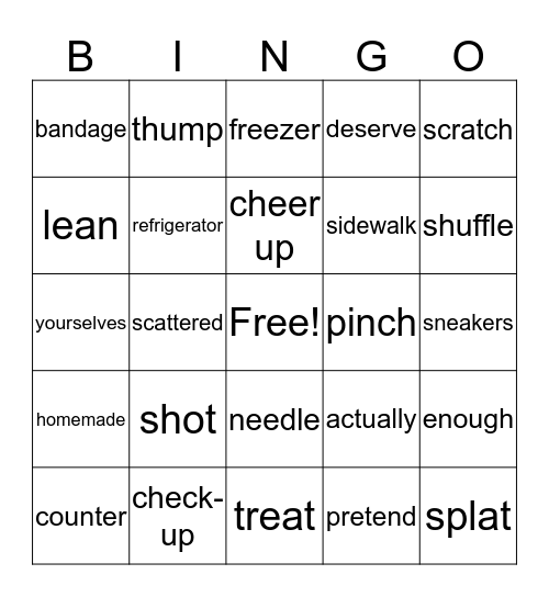 The Scream/The Hot Day Bingo Card
