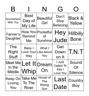 Boondocks Brews, Beats & Bingo 40 Bingo Card
