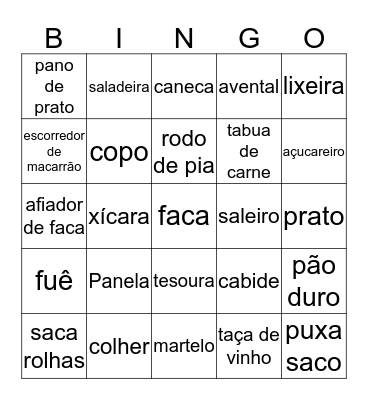Chá Bar - Sara e Renato Bingo Card