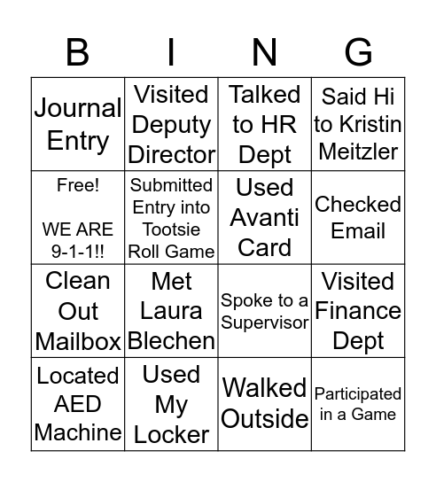 ACADEMY BINGO Card