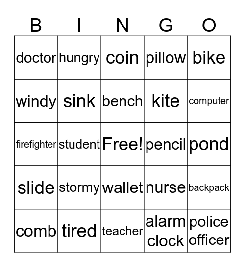 What do you call this in English? Bingo Card