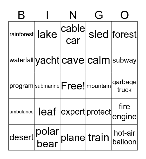 BINGO Card