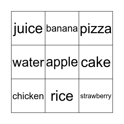 Food! Bingo Card