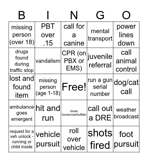 DISPATCHERS ROCK! Bingo Card