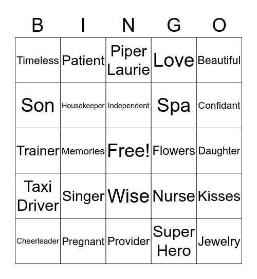 I'll Always Love My MaMa-Mother's Day Bingo Card