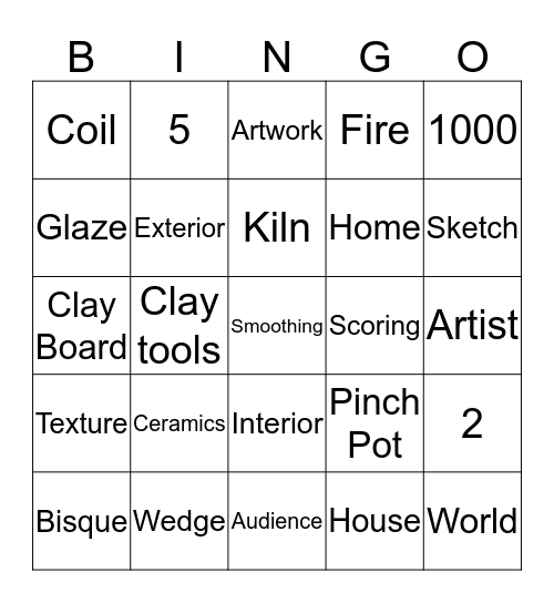 CERAMICS BRAINS Bingo Card