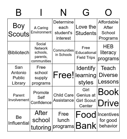 Bingo Card