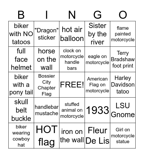 Run With the Nuns Bingo Card