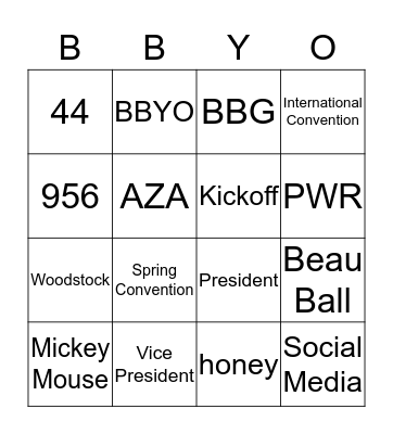 PIT BINGO Card