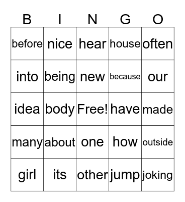 Bingo Card