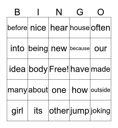 Bingo Card