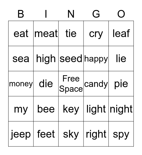 Oxford Phonics World Book 3, Level 2B, Class 5-6 Bingo Card