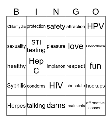 Love and other infections Bingo Card