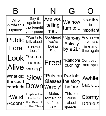 CIV LIB Bingo Card