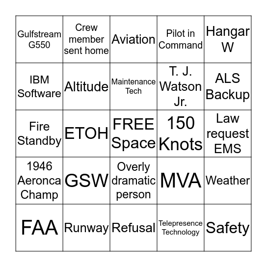 DISPATCH BINGO Card