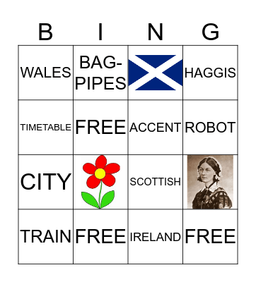 English Club Bingo Card