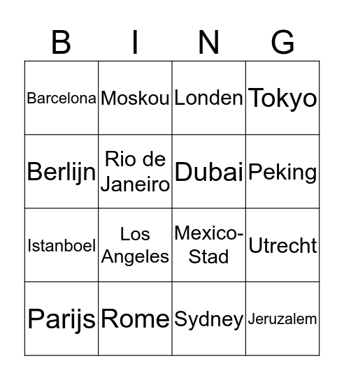 Topografie Bingo Card