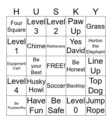 Summit School Bingo Card