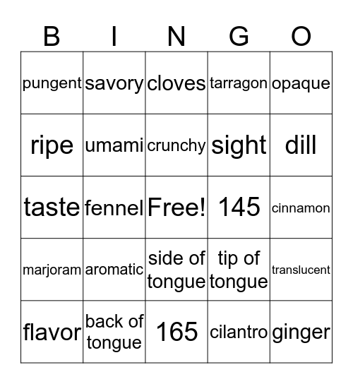 Chapter 6.1-6.3 Bingo Card