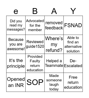 The things we do on the phones Bingo Card