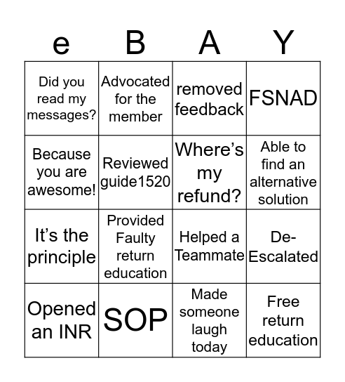 The things we do on the phones Bingo Card