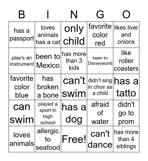 Couples Retreat Bingo Card