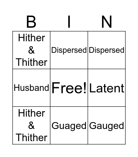 The Souls Of Black Folk Bingo Card