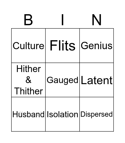 The Souls Of Black Folk Bingo Card