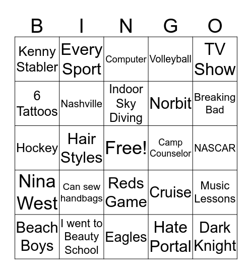 SW Bingo Card