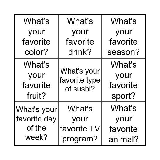 Bingo Card