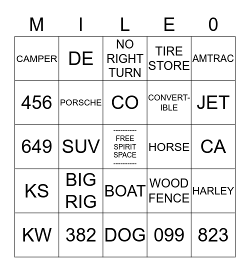 KEY WEST HIPPIE ROAD TRIP! Bingo Card