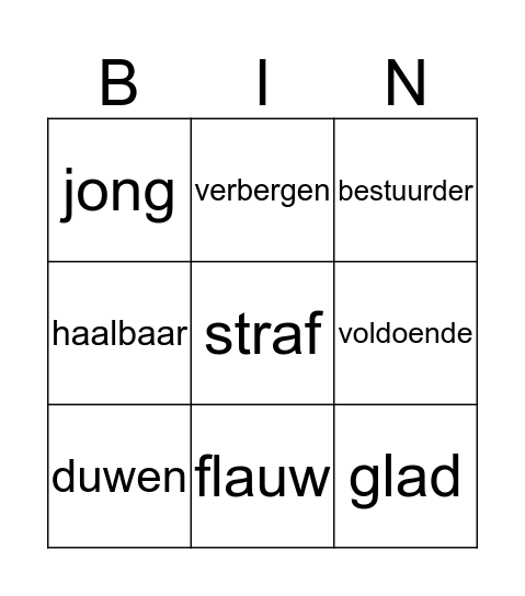 11 april Bingo Card