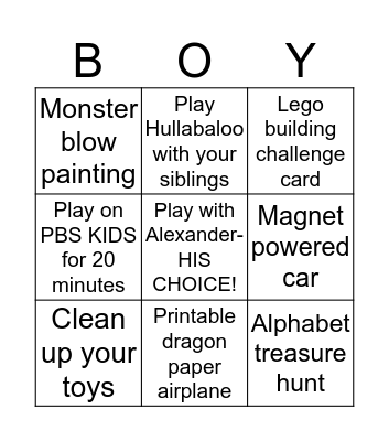 BORED BINGO Card